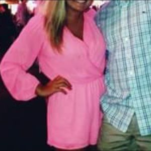 Long sleeve neon pink romper (sold)